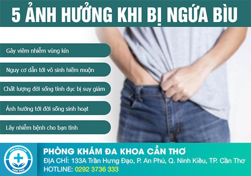 Các ảnh hưởng khi bị ngứa bìu tinh hoàn là gì?